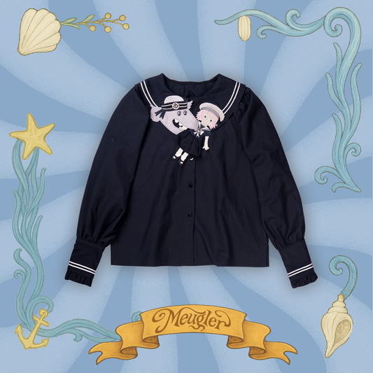 Meugler - Kawaii Navy Wolf Sailor Blouse blouse Meugler