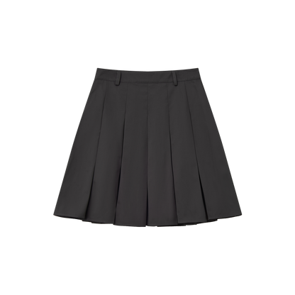 Chemical Girl - Girly Vibes School Style Pleated A-Line Skirt skirt chemical girl Grey S