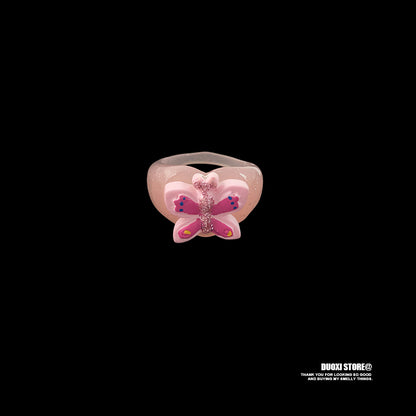 DuoXi - Kawaii Ring HelloKitty Bow Stackable Resin ring DuoXi 2