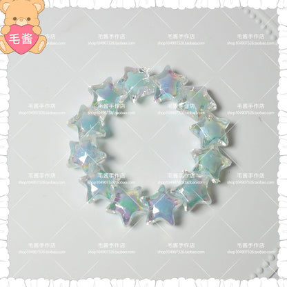 MaoJiang - Decora Kei Iridescent Star Candy Bracelet bracelet maojiang Blue Iridescent Star Bracelet (1pc)