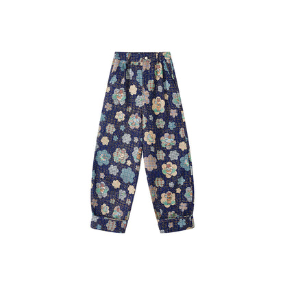 tntntutu - Woven Flower Teddy Illustration Tweed Shirt Jacket Pants Skirt Set set tntntutu Pants S