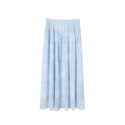uare - Blue Gradient Cowl Neck Set set uare Skirt S