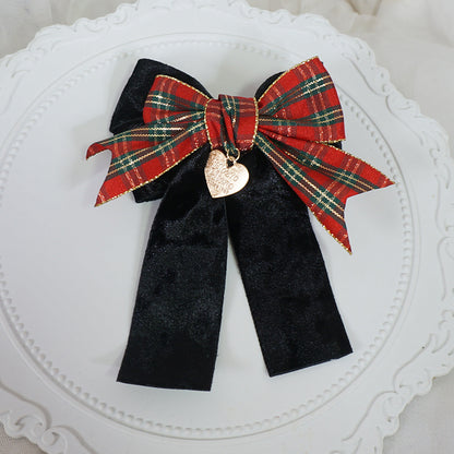 Maojiang Christmas Red Plaid Bow Clip hair clip maojiang 2