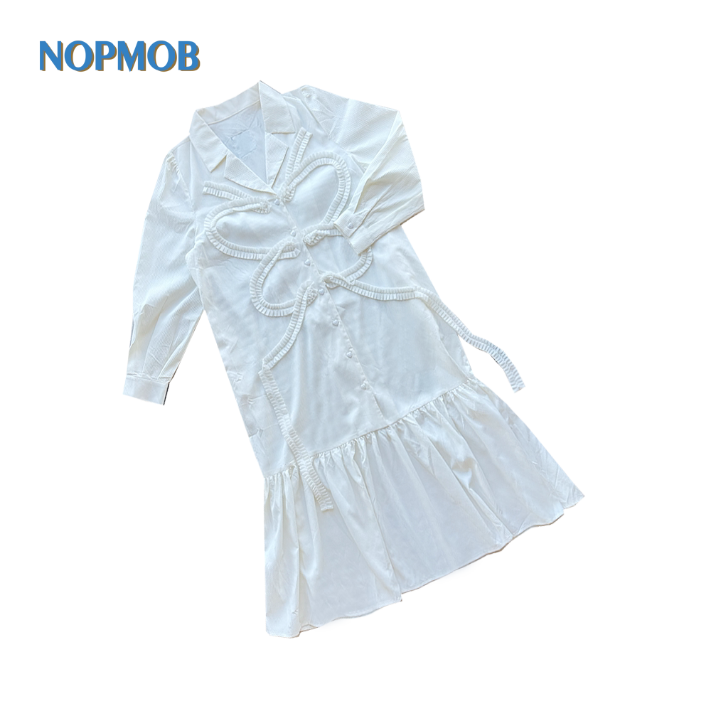 NOPMOB - Blue Butterfly Lace Dress dress NOPMOB White