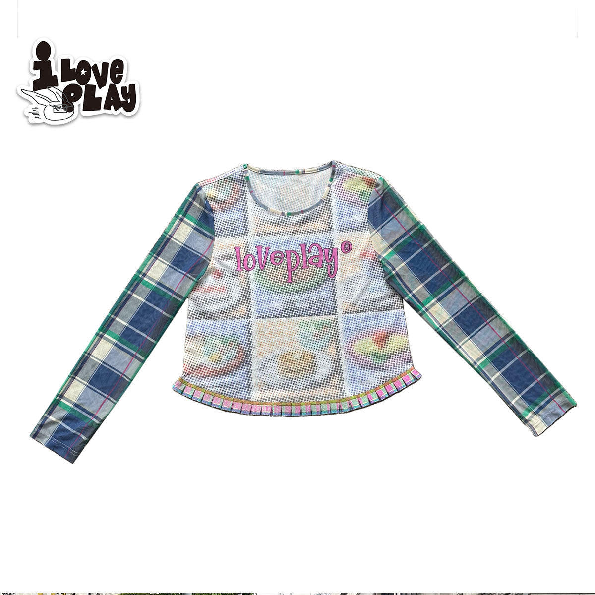 Loveplay - Y2K Mesh Top Sheer Summer Picnic Sun Protection shirt loveplay Blue S