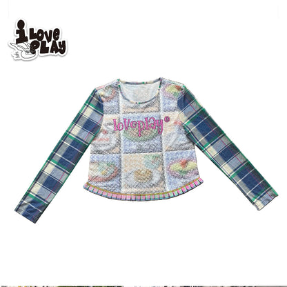 Loveplay - Y2K Mesh Top Sheer Summer Picnic Sun Protection shirt loveplay Blue S