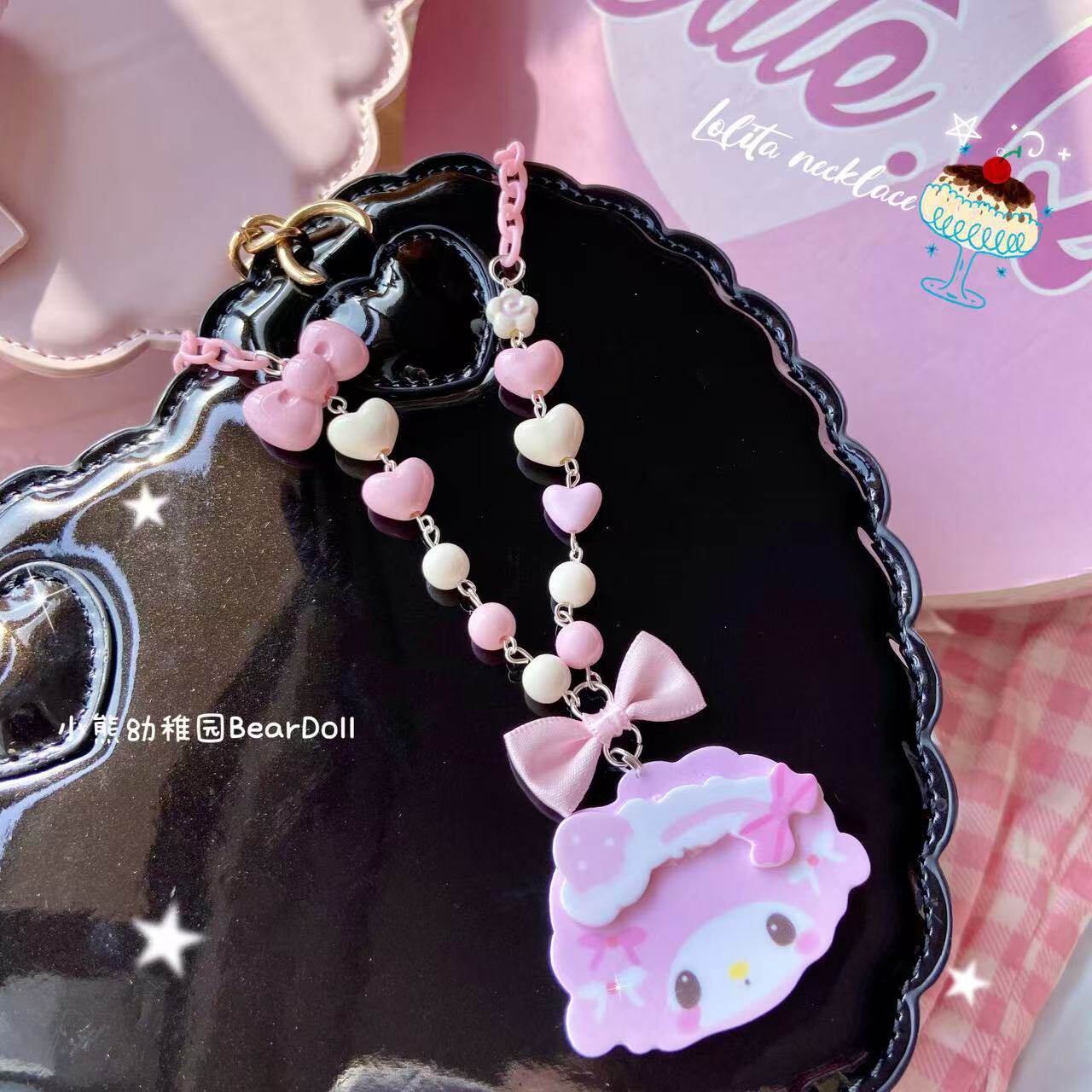 Bear Doll - My Melody Beaded Necklace necklace Bear Doll Style 2