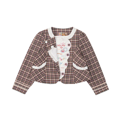 utra Jump - Kawaii Blazer Vintage Pink Brown Jacket jacket Lutra Jump Brown S