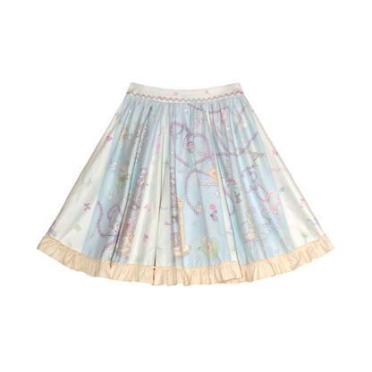 NeogoMade – Kawaii "Lily and her Dream House" Jacket Skirt Set set NeogoMade Blue Grey Skirt Only S