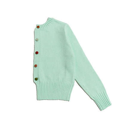 MOF Gift - HalfHalf Patchwork Knit Cardigan Panel cardigan MOF Gift Green - Half