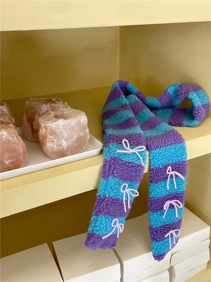 LET ME SEE - Kawaii Colorblock Lamb Scarf scarf let me see Blue Purple