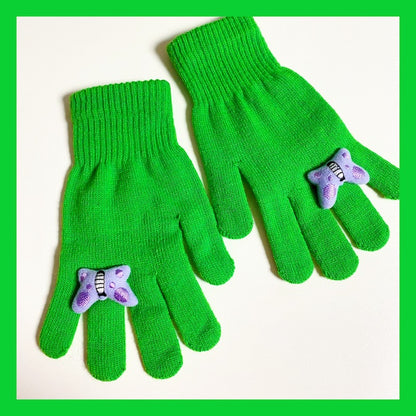 BunnyBunnyGun - Decora Kei Cute Knit Winter Gloves gloves bunnybunnygun Green