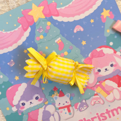 Bear Doll - Decora Kei Candy Hair Clip Brooch hair clip Bear Doll Yellow Hair Clip - 1pc