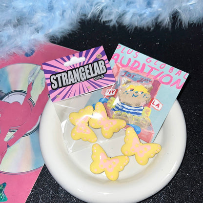 StrangeLab Butterfly Hair Clip | Colorful Dreamy Dopamine Side Clip | Bangs Hair Accessory hair clip strangelab C: Yellow - 1 Pair
