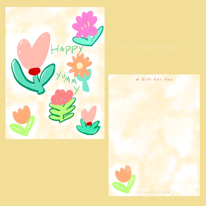 HappyYummy "Springtime Postman" Seasonal Greeting Cards – Spring & Birthday Postcard Set