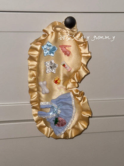 Salty Gummy - Y2K Barbie Satin Sleep Mask mask Salty Gummy Champagne