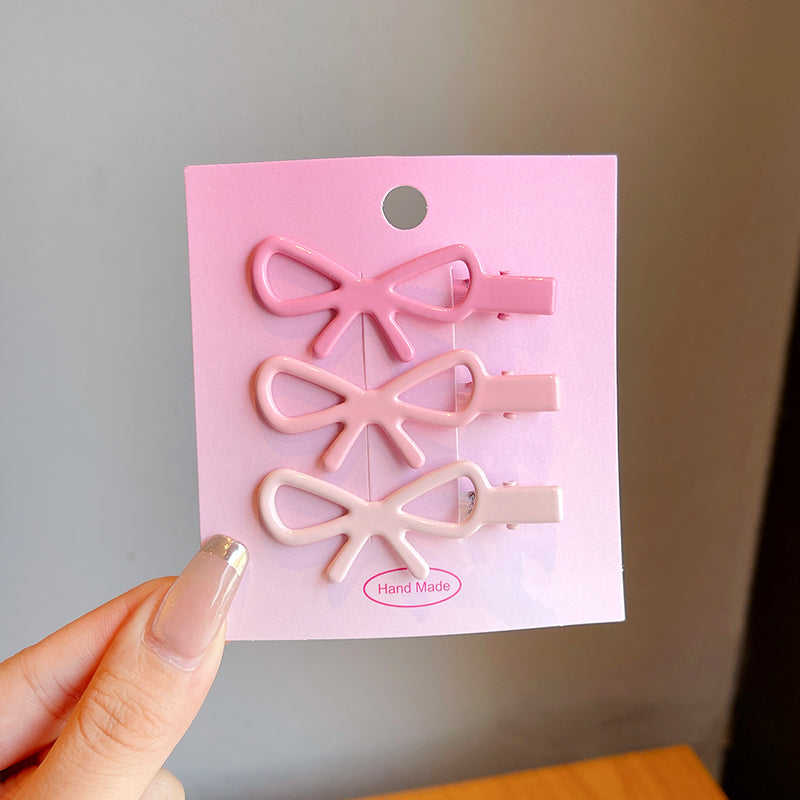 Decora Kei Hair Clip – Star & Heart Pink Acrylic hair clip duofeimao Bow 3pcs Set