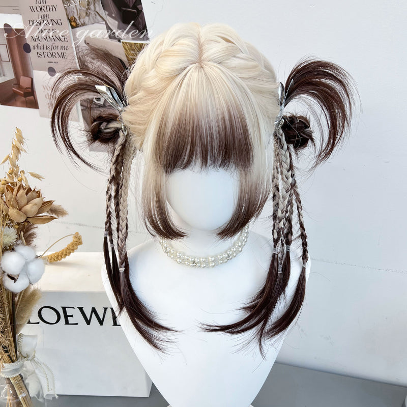 Alice Garden - Kawaii Handmade Braided Wig wig Alice Garden White