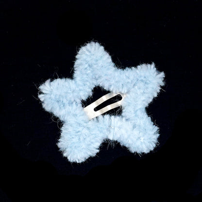 Pink Unicorn Star Hair Clip | Decora Dopamine Girl Y2K Fluffy Side Clip hair clip pink unicorn Baby Blue - 1pc Only