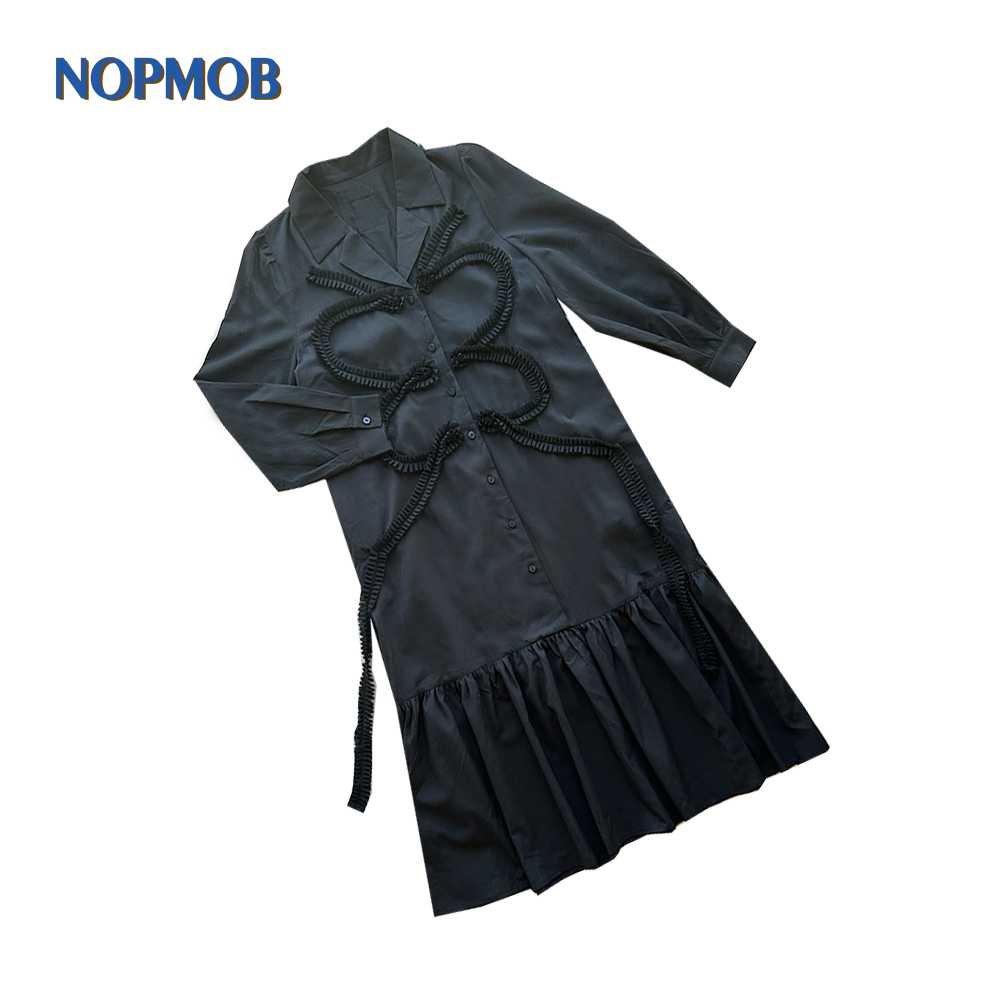 NOPMOB - Blue Butterfly Lace Dress dress NOPMOB Black