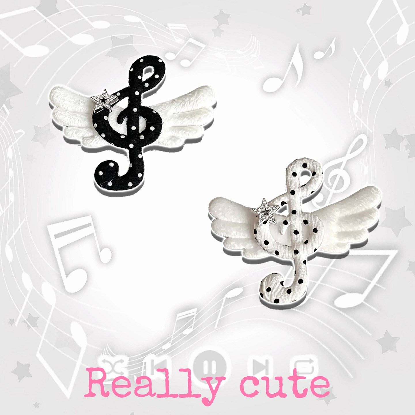 Angel Wing Polka Star Hair Clip Set hair clip really cute