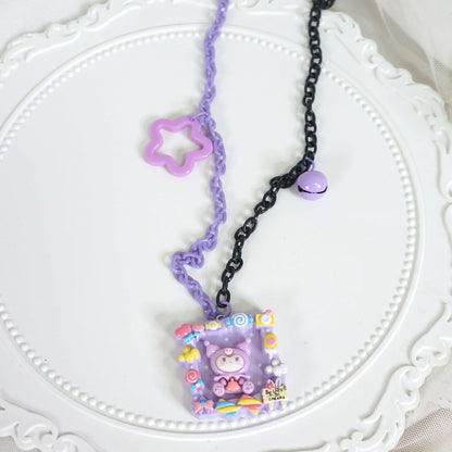 MaoJiang - Decora Kei Long Necklace Resin Pendant Cute Accessory necklace maojiang Kuromi