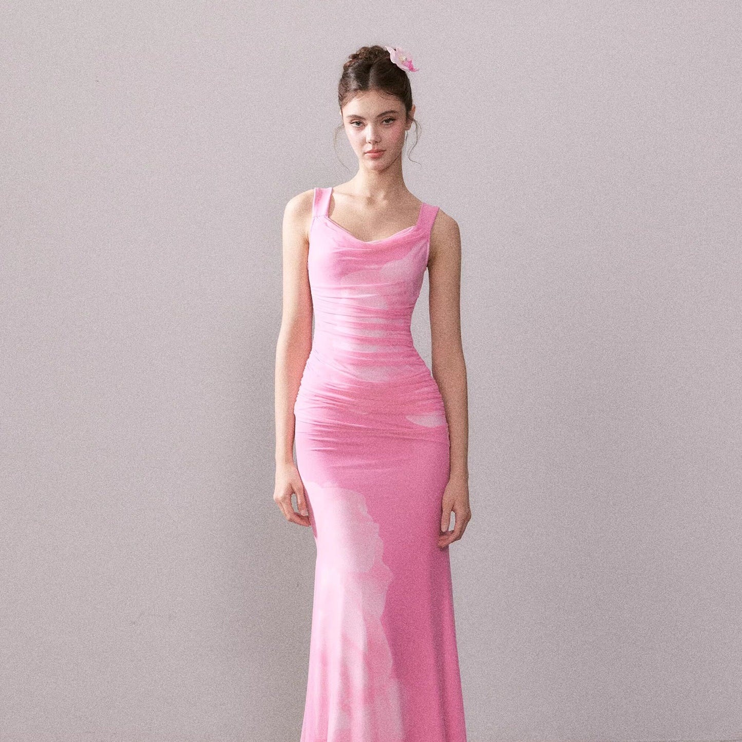 YZZI HE - Cold Rose Mesh Mermaid Dress dress YZZI HE