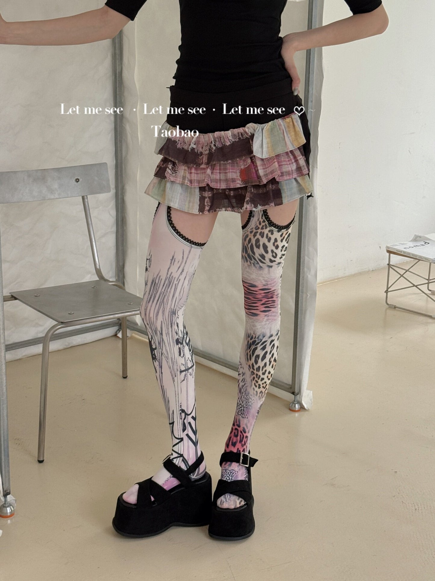 LET ME SEE - Ultra Thin Graphic Tights tights let me see