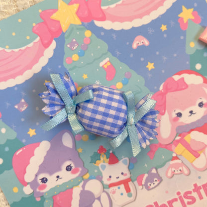 Bear Doll - Decora Kei Candy Hair Clip Brooch hair clip Bear Doll Blue Hair Clip - 1pc