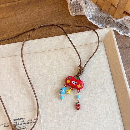 Flipped - Dopamine Color Pendant Necklace necklace Flipped Apple with Pendant Necklace