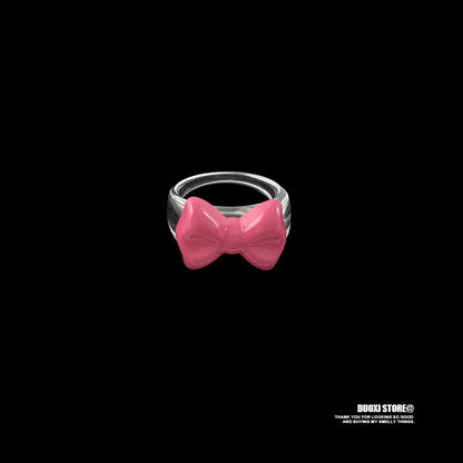 DuoXi - Kawaii Ring HelloKitty Bow Stackable Resin ring DuoXi 3