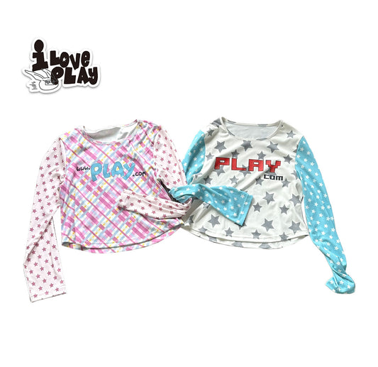 Loveplay - Y2K Long Sleeve Star Patchwork T Shirt shirt loveplay