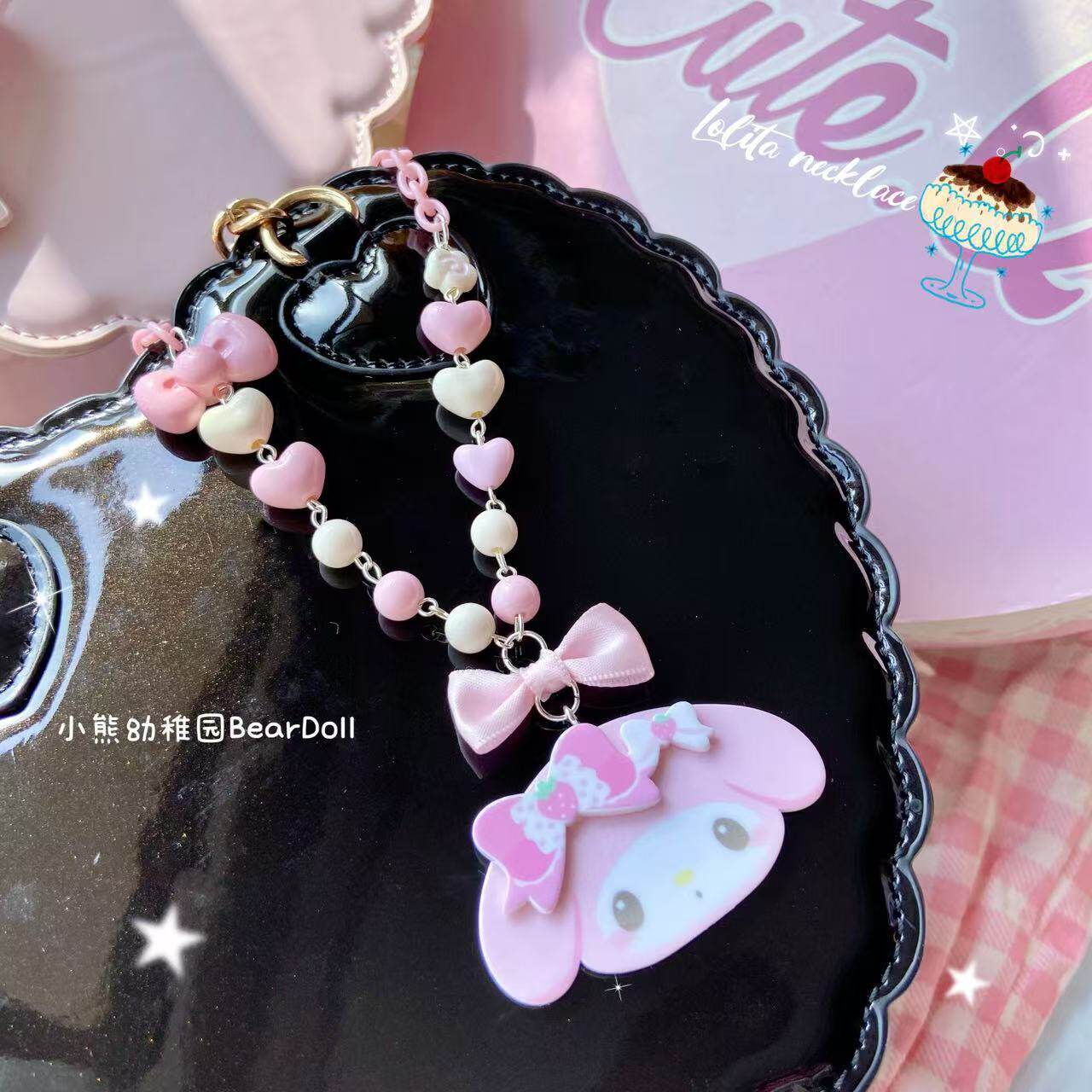 Bear Doll - My Melody Beaded Necklace necklace Bear Doll Style 3