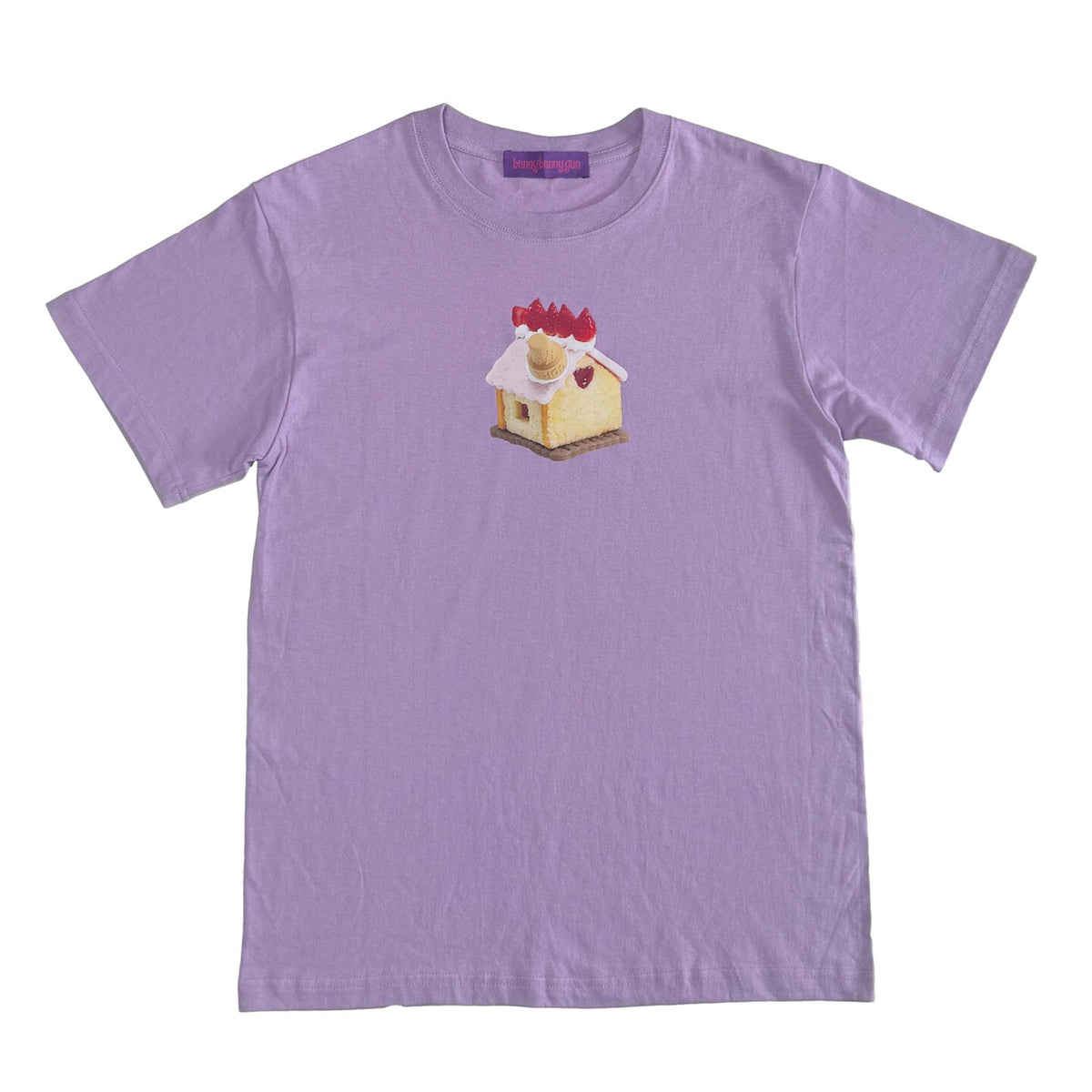 bunnybunnygun - Cream Kawaii Loose Cotton Tee tshirt bunnybunnygun Purple S