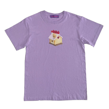 bunnybunnygun - Cream Kawaii Loose Cotton Tee tshirt bunnybunnygun Purple S