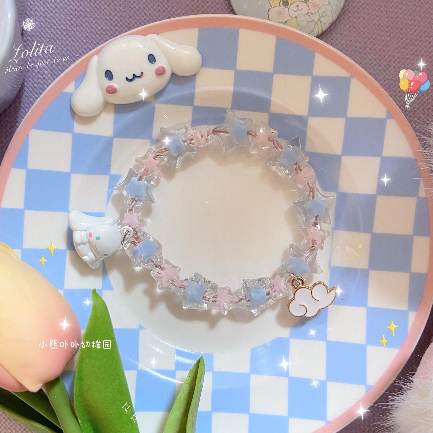 Bear Doll Handmade Decora Bracelet | Kawaii Dopamine Beaded Jewelry bracelet Bear Doll