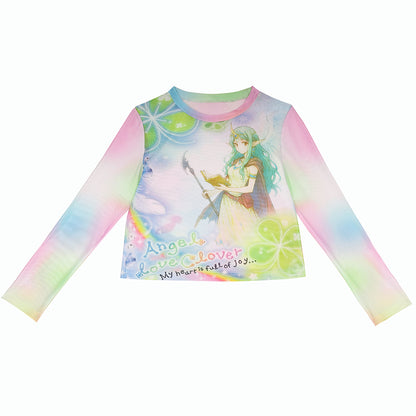 NIHON KIDS - Decora Kei Long Sleeve Top Colorful Cute