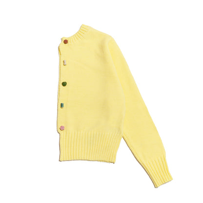 MOF Gift - HalfHalf Patchwork Knit Cardigan Panel cardigan MOF Gift Yellow - Half