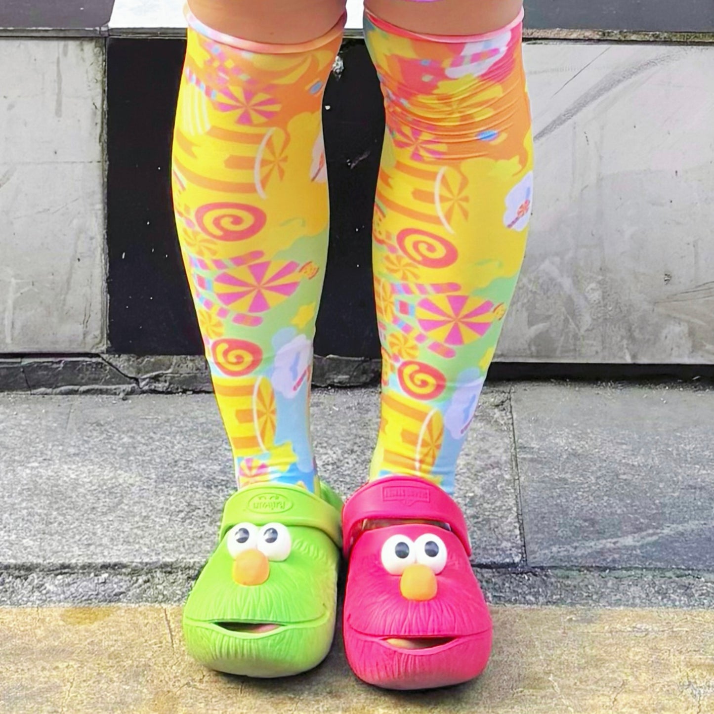 Rainbow Universe RUX - Decora Rainbow Zip Sweatshirt Skirt Set set Rainbow Universe RUX Socks Only S