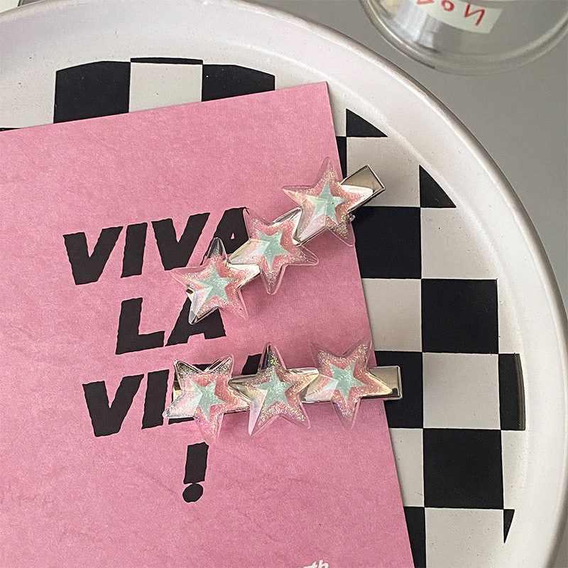 Bangkok Park - Y2K Star Resin Hair Clips hair clip Bangkok Park Pink