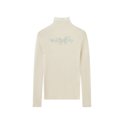 Chemical Girl - Merino Wool Slim Fit Turtleneck Sweater shirt chemical girl Beige S