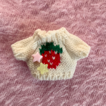frufru - Kawaii Strawberry Knit Hair Clip hair clip frufru White