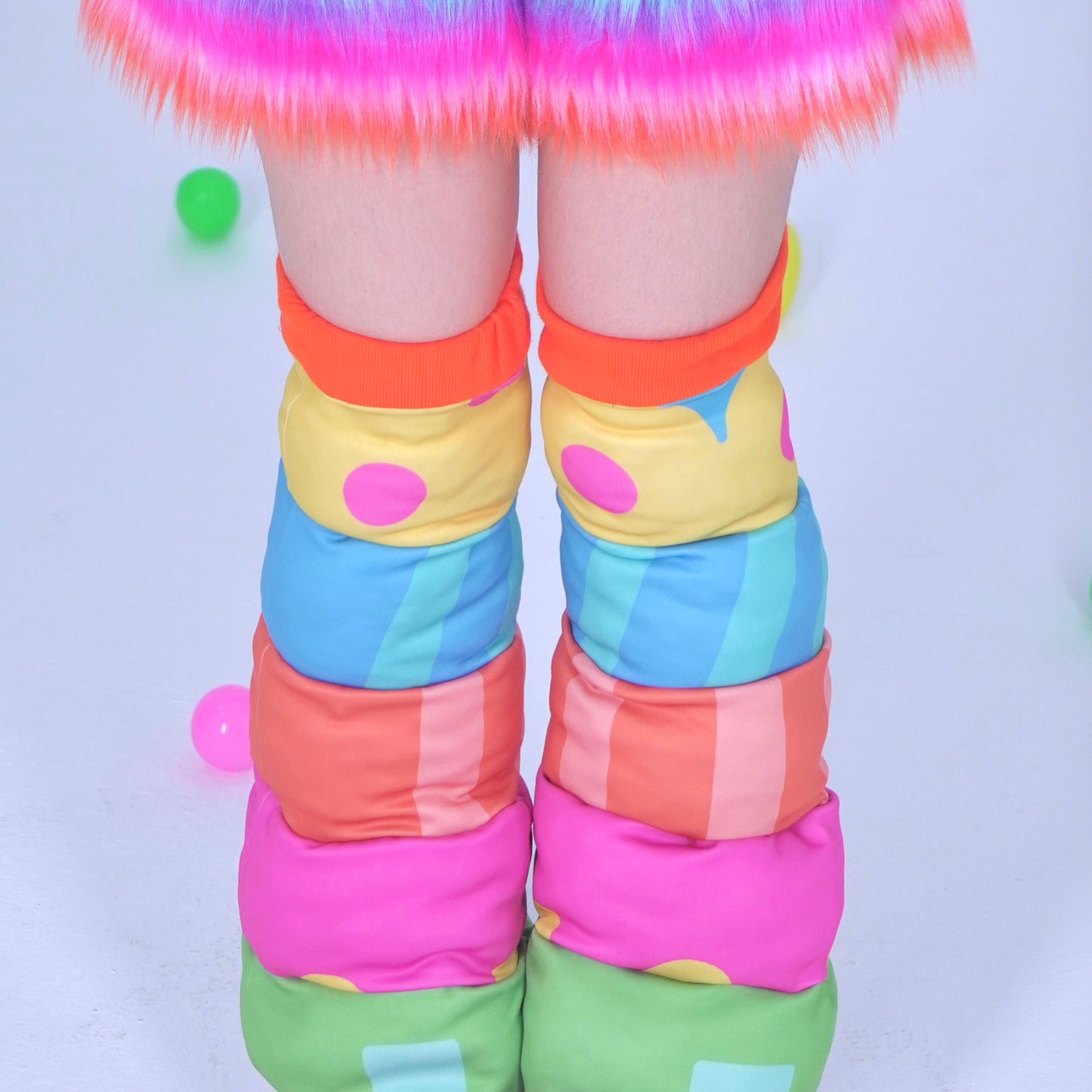 Dream Bubble Decora Set | Harajuku Rainbow Cat Padded Power Set set Dream Bubble Leg Warmers only