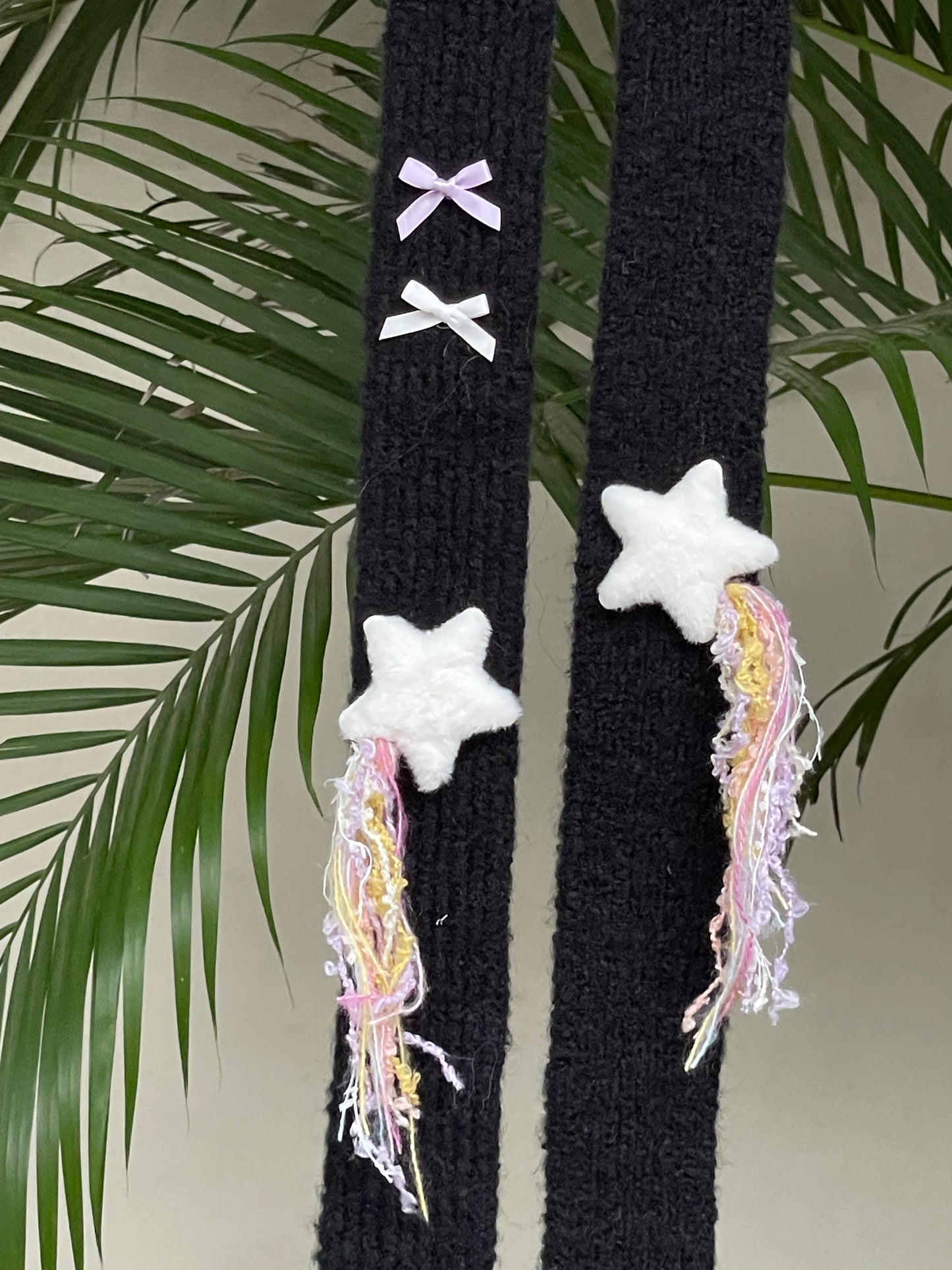 Salty Gummy - Y2K Long Knit Scarf Cute Playful Sweet Cool Aesthetic scarf Salty Gummy Black