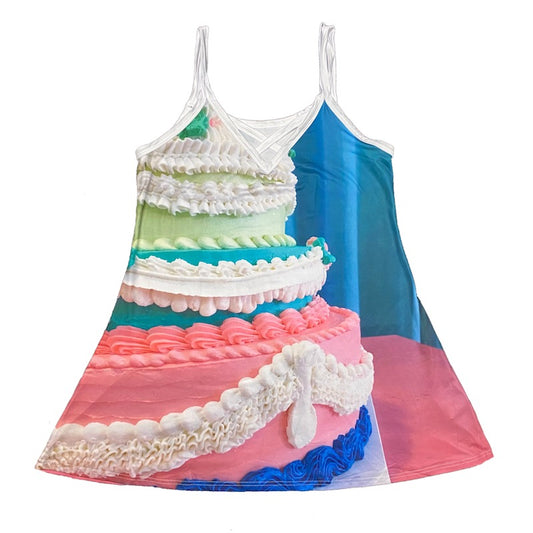 Decora Kei Slip Dress – Vintage Layered Loose Fit dress bunnybunnygun Vintage Cake S