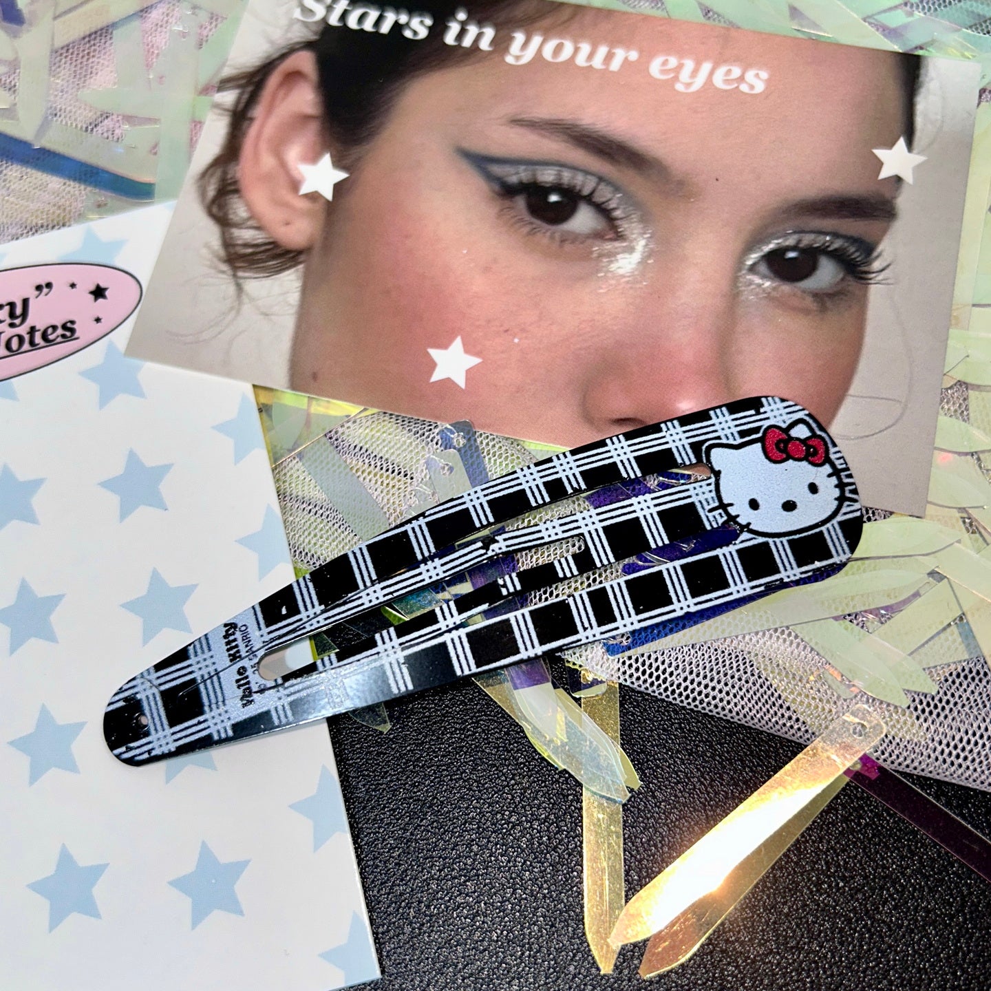 strangelab - Y2K Cute Kitty Cat Hair Clip Bang Side Barrette hair clip strangelab Black - 1pc