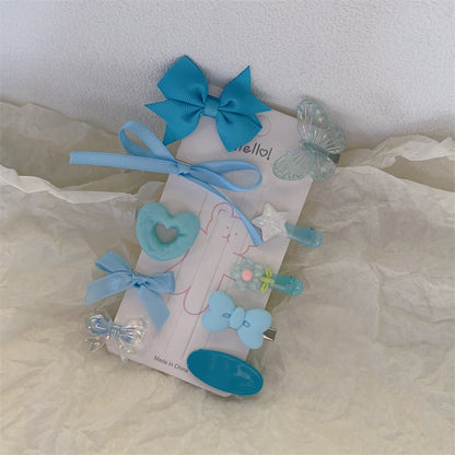 Butterfly Cute Kawaii Hair Clips Set hair clip candy Blue