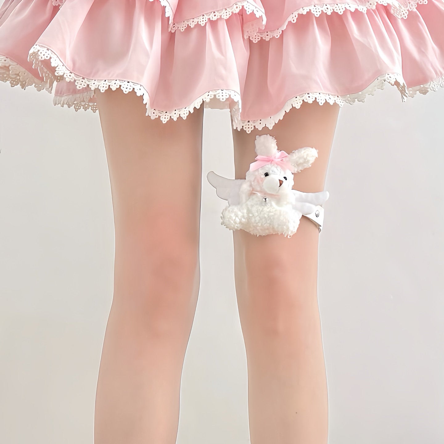 2 Bears - Kawaii Lace Bow Leg Warmers leg warmmers 2 bears Bunny Leg Ring - 1pc