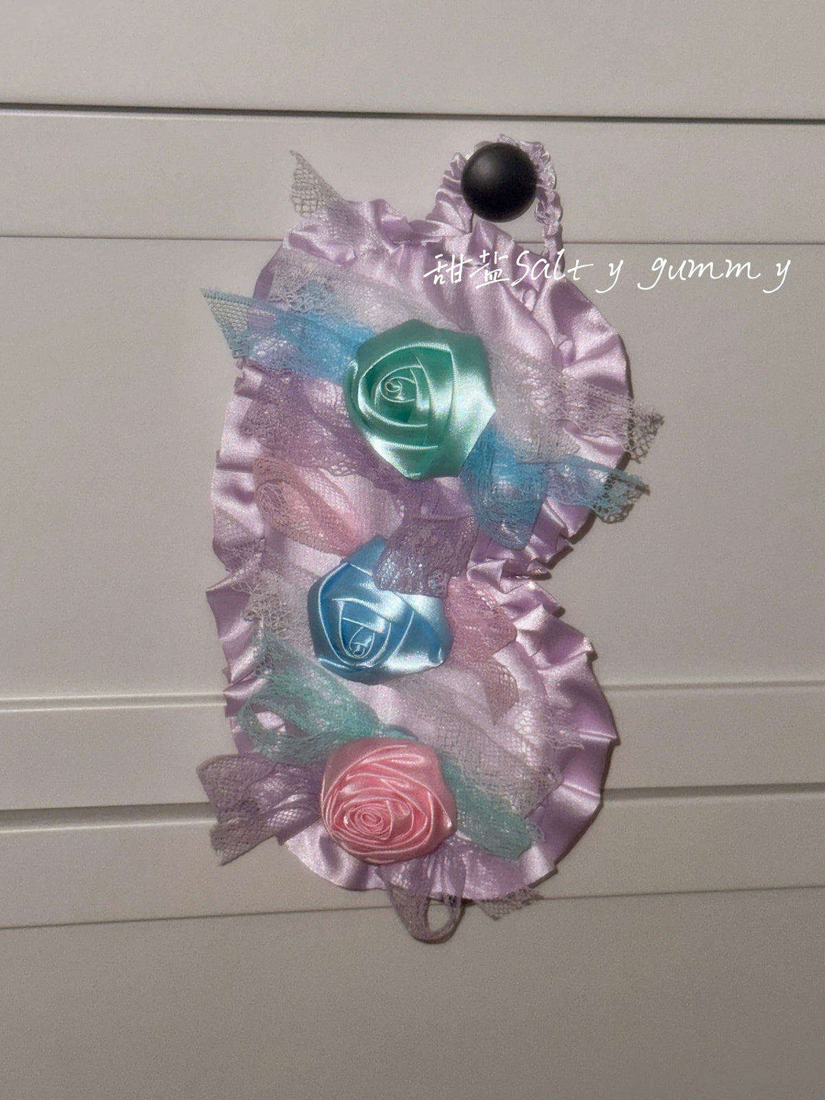 Salty Gummy - Y2K Barbie Satin Sleep Mask mask Salty Gummy Purple