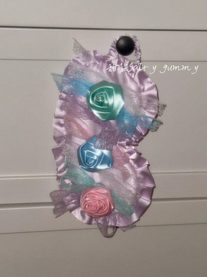 Salty Gummy - Y2K Barbie Satin Sleep Mask mask Salty Gummy Purple